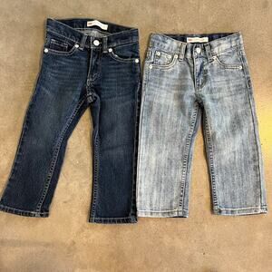 Levi Strauss Co Denim 505 Regular 511 Slim fit jeans boys 2T pants bundle